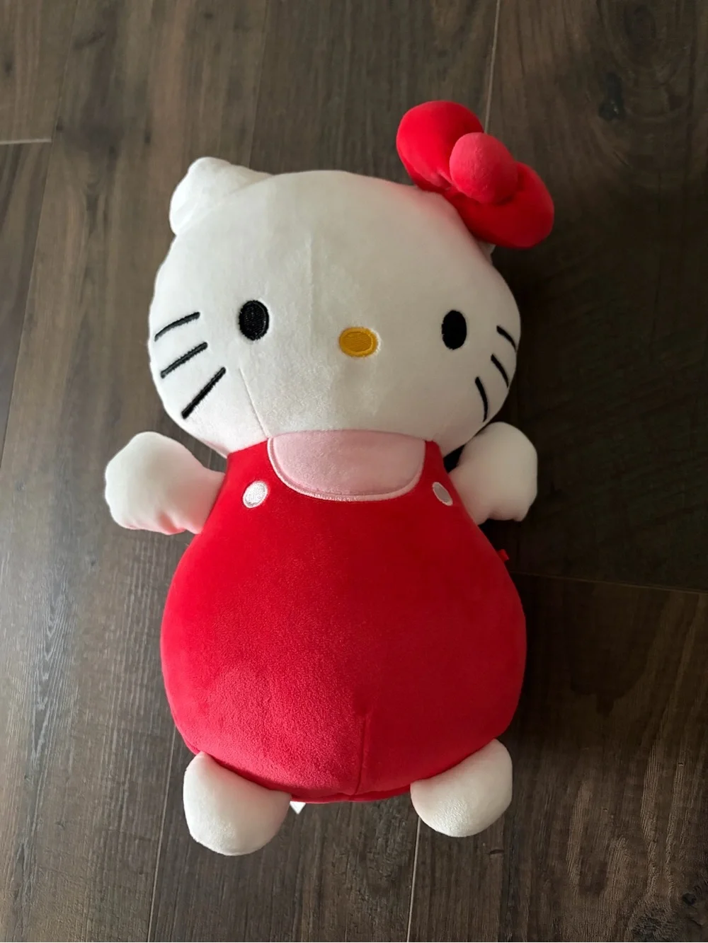Hello Kitty Plush Toy in White and Red with Bow